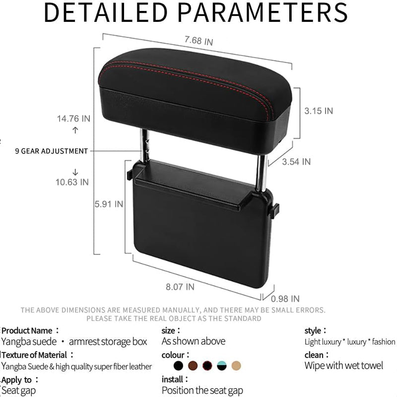 🚗Car driving elbow rest armrest box wireless charging storage box car seat gap storage box (2024 new model with exclusive logo customization)