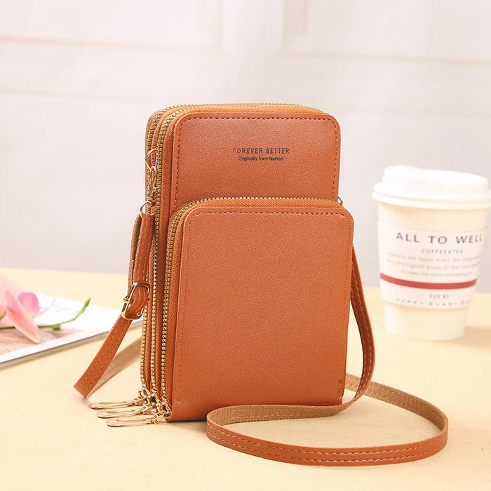 Leather Small Crossbody Bag/Mini Messenger Shoulder Handbag