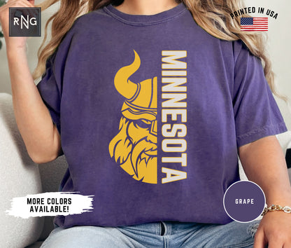 Minnesota Football Shirt, Viking Football Shirt, Minnesota Football Apparel, Viking Sports Apparel, Retro Minnesota Football Fan Gift