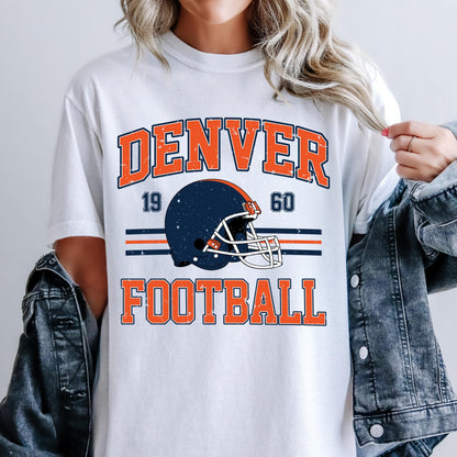 Vintage Denver Football png, Denver Football Sublimination, Denver Football Design