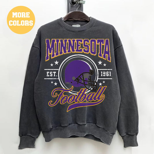 Comfort Colors Minnesota Football Sweatshirt, The Vikes Sweatshirt, Vintage Minnesota Crewneck, Viking Sweatshirt, Minnesota Fan