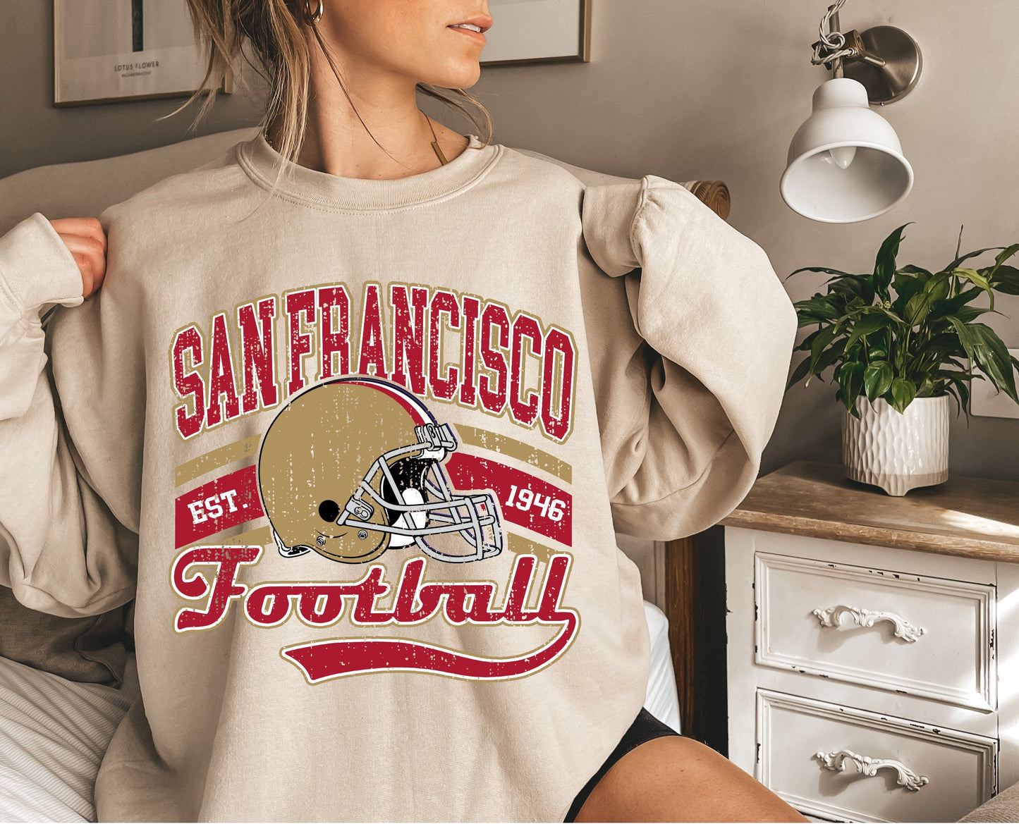 Vintage San Francisco Football Crewneck, San Francisco Sweatshirt, 49 football, Womens Football sweatshirt, San Francisco gift, Game Day,