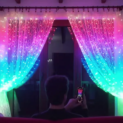 LED Decorative Rainbow curtain lights