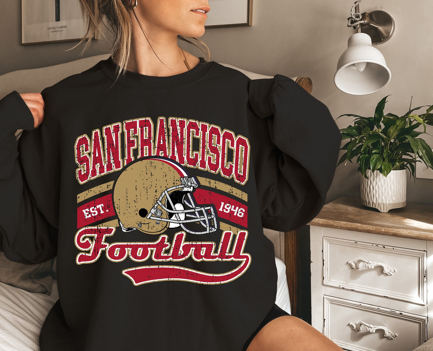 Vintage San Francisco Football Crewneck, San Francisco Sweatshirt, 49 football, Womens Football sweatshirt, San Francisco gift, Game Day,