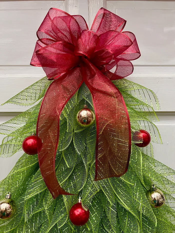 Last Day 50% OFF - Handmade Christmas Tree Wreath for Front Door