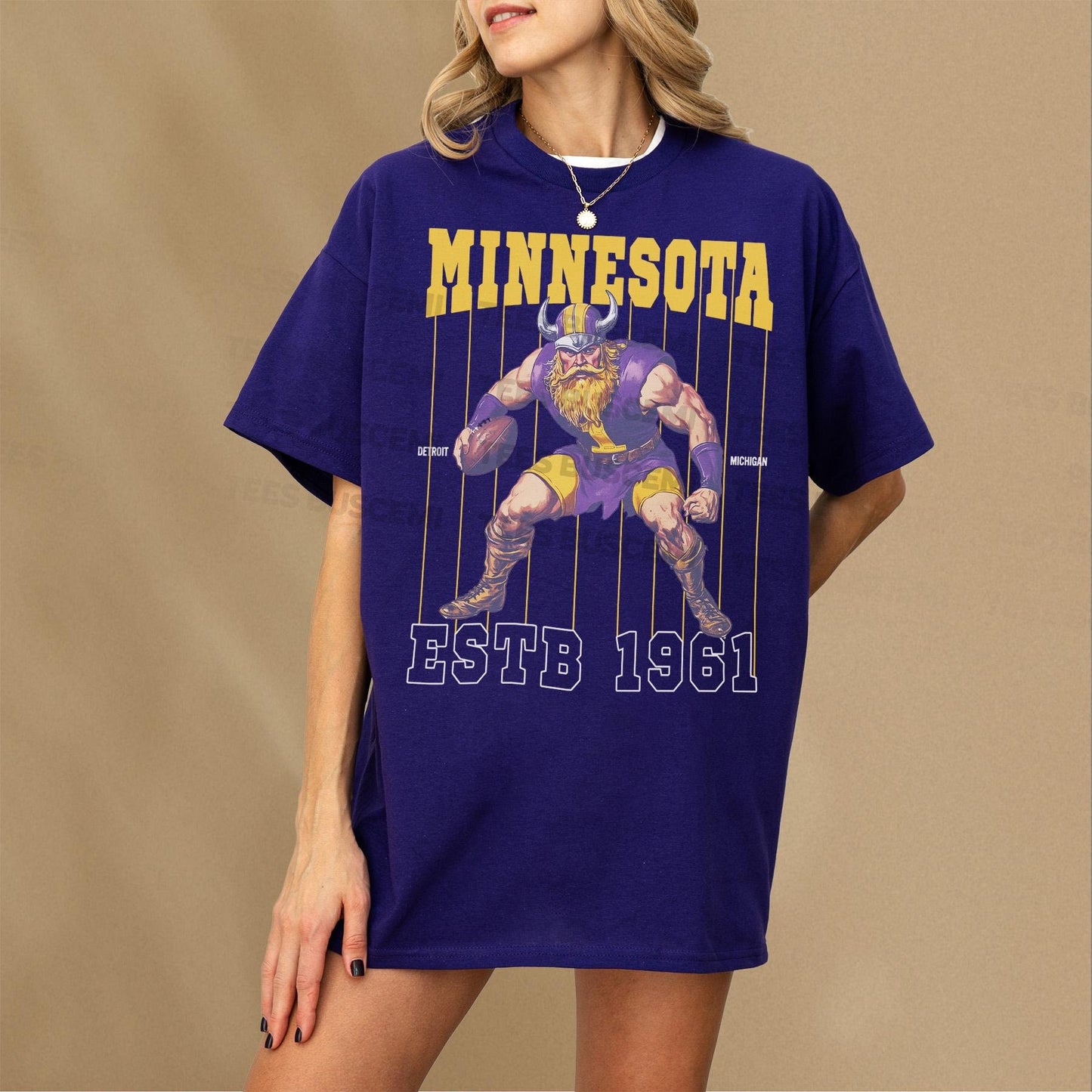 Retro Minnesota Football T-Shirt, Vintage Puple and Gold Minnesota Football Jersey Graphic Tee Shirt for Men Women, Justin Jefferson Merch