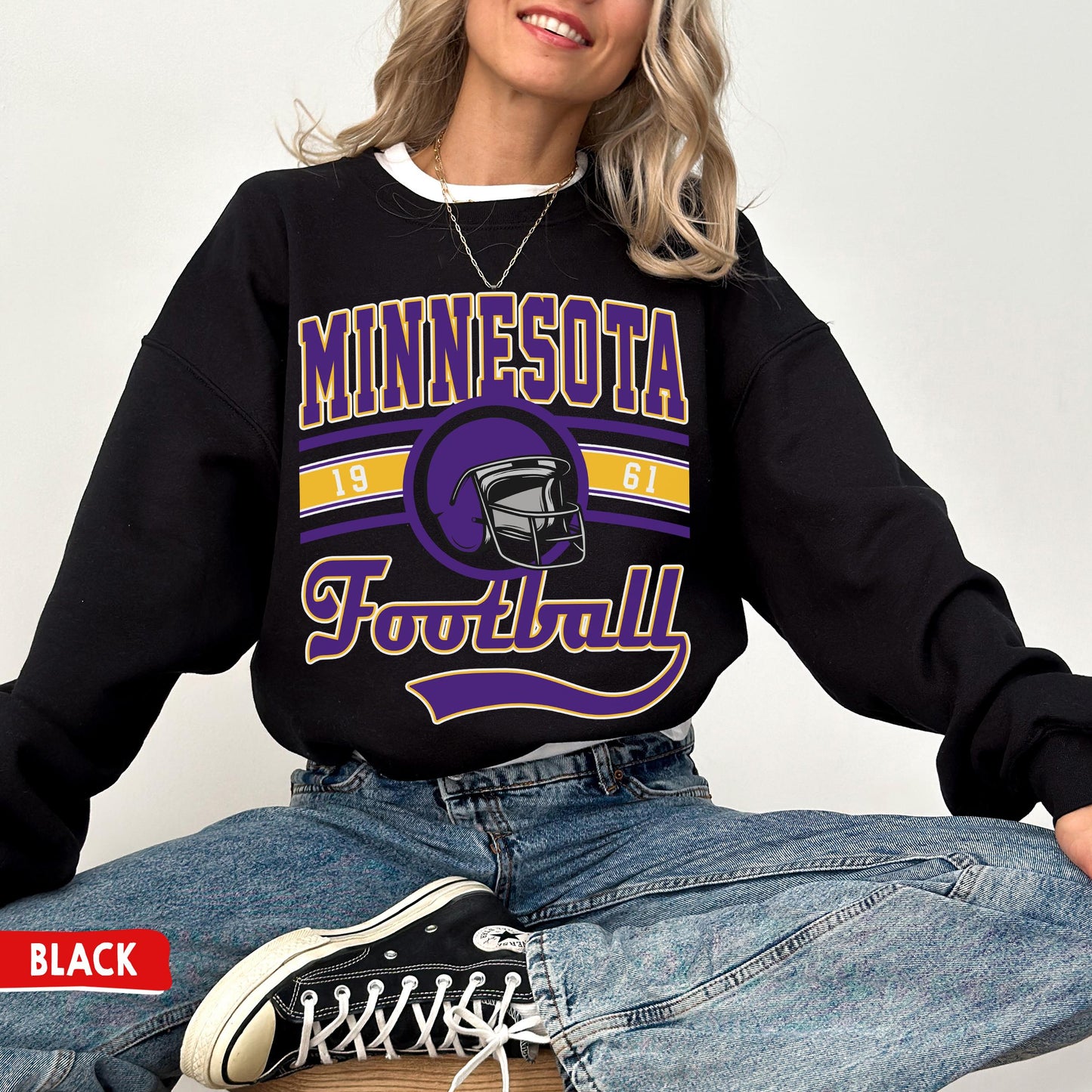 Vintage Minnesota Football Crewneck Sweatshirt / T-Shirt, Viking Sweatshirt, The Vikes Sweatshirt, Minnesota Fan Gift, Viking Game Day