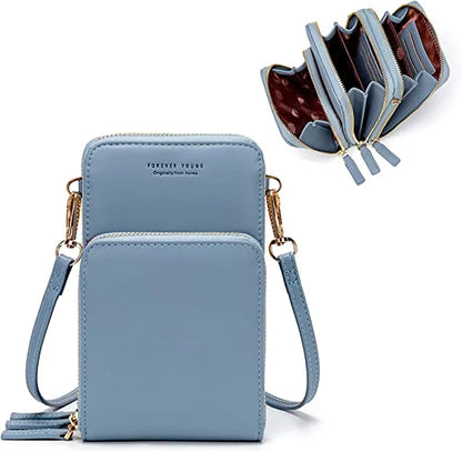 Leather Small Crossbody Bag/Mini Messenger Shoulder Handbag