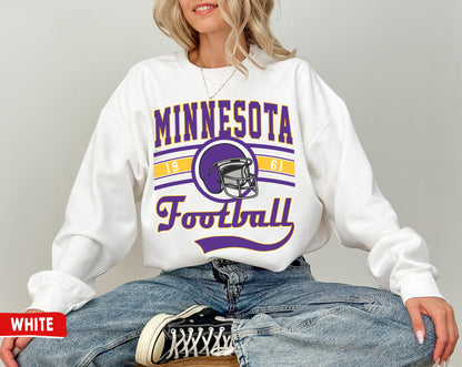 Vintage Minnesota Football Crewneck Sweatshirt / T-Shirt, Viking Sweatshirt, The Vikes Sweatshirt, Minnesota Fan Gift, Viking Game Day