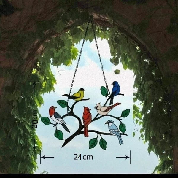 Last Day Special Sale 🐦The Best Gift-Birds Stained Window Panel Hangings🎁