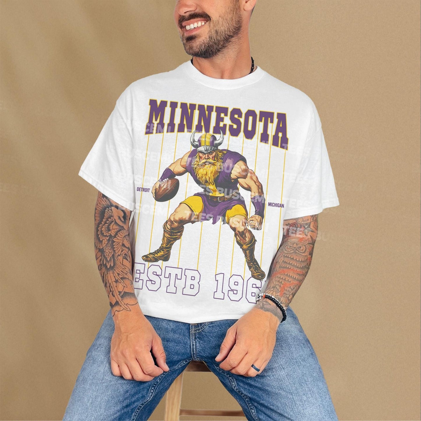 Retro Minnesota Football T-Shirt, Vintage Puple and Gold Minnesota Football Jersey Graphic Tee Shirt for Men Women, Justin Jefferson Merch