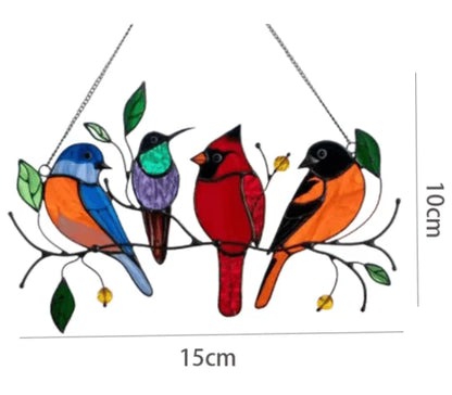 Last Day Special Sale 🐦The Best Gift-Birds Stained Window Panel Hangings🎁