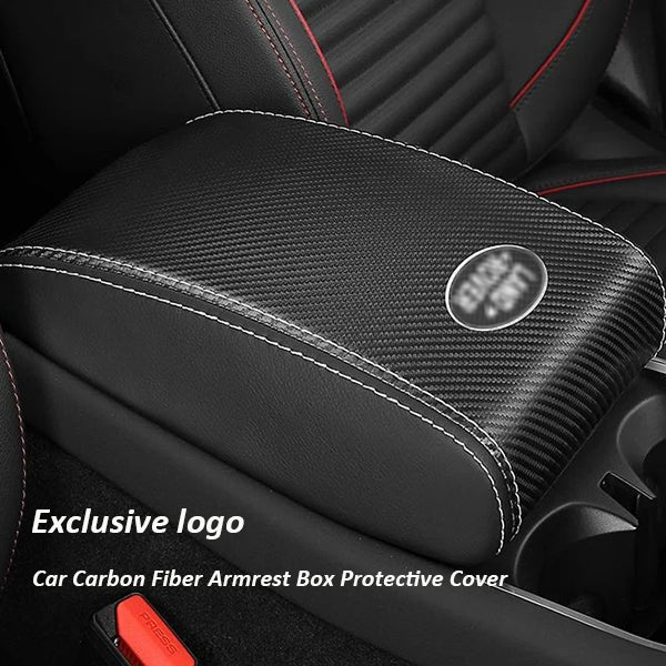 Car Carbon FiberCentral Armrest Protective Cover