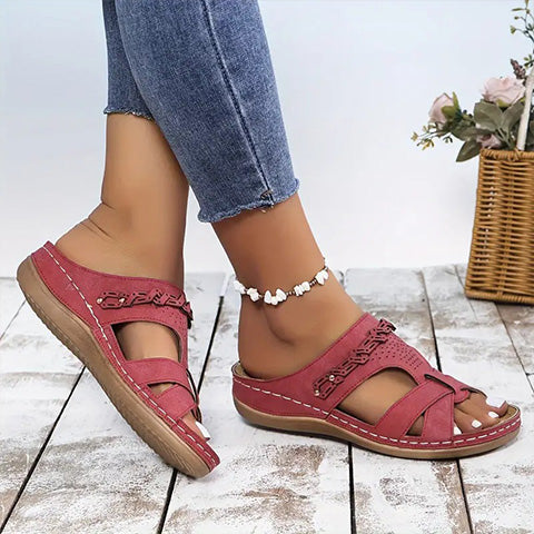 💥LAST DAY SALE 45% OFF🔥ComfortFit Womens Wedge Sandals – Orthopedic Support