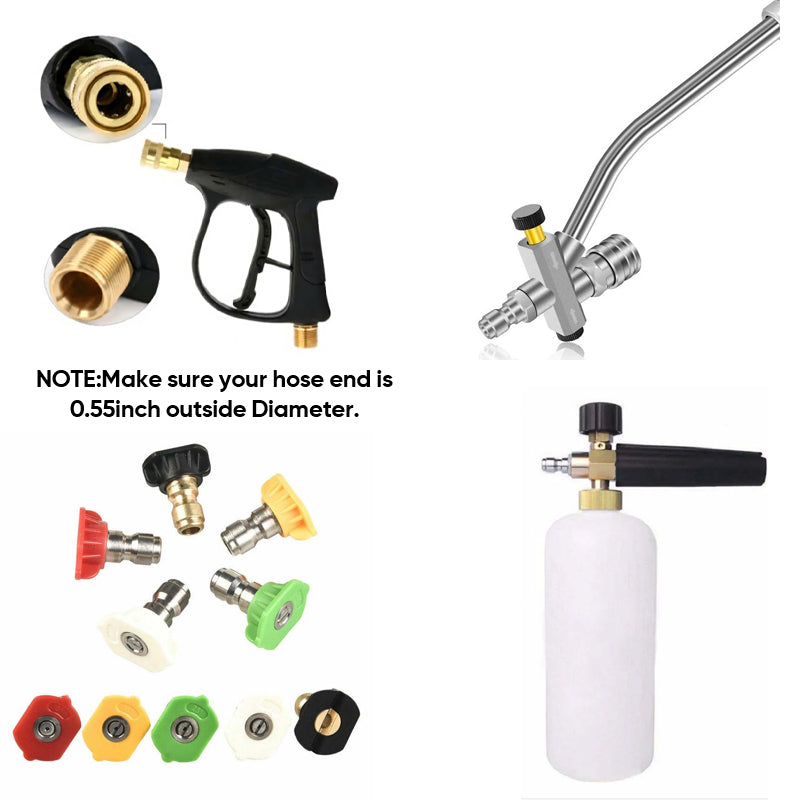 Tool Daily Pressure Washer Foam Cannon with Dual-Connector Accessory