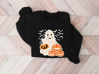 Ghost Halloween Sweatshirt, Womens Halloween Shirt, Halloween Party Shirt, Fall Sweatshirt, Halloween Gift, Halloween Costume