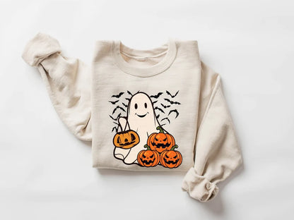 Ghost Halloween Sweatshirt, Womens Halloween Shirt, Halloween Party Shirt, Fall Sweatshirt, Halloween Gift, Halloween Costume