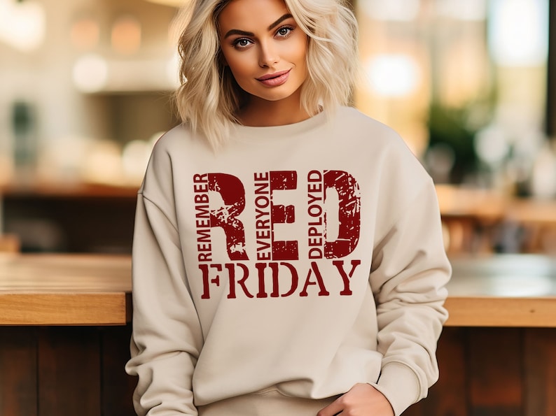 Red Friday Remember Everyone Deployed Sweatshirt, Red Friday Sweater, American Flag Us Veteran Sweatshirt, Red Friday Shirt, Veteran Shirt