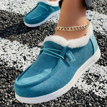 Women Comfy Slip-On Orthopedic Diabetic Walking Boots, Winter Warm Fur Lining Ankle Boots
